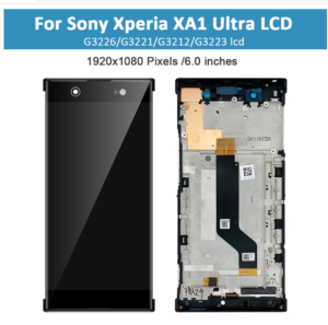 Ekranas su rėmu skirtas Sony Xperia XA1 Ultra - Juodas - OEM