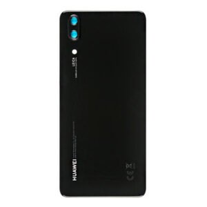 Galinis dangtelis stiklas skirtas Huawei P20 - Juodas - OEM