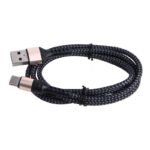 Greito krovimo Android telefono laidas USB-C JUNGTIS Nylon Weave 5A PD40W (1M )