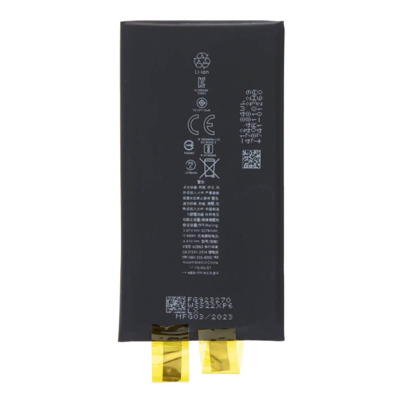 Baterija + Lipdukas skirta iPhone 14 be BMS - 3279mAh