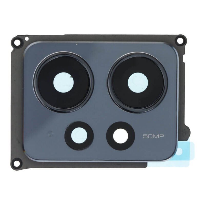 Galinės kameros stikliukas su rėmu Xiaomi Redmi Note 12 4G - Black (OEM)