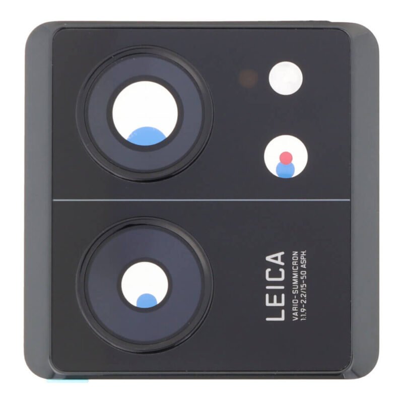 Galinės kameros stikliukas su rėmu skirtas Xiaomi 13T - Black