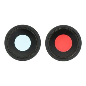 Galinės kameros stikliukas su rėmu skirtas iPhone 15, 15 Plus – Juodas – 2vnt – OEM