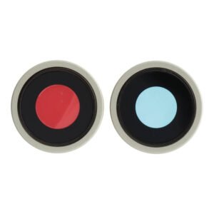 Galinės kameros stikliukas su rėmu skirtas iPhone 15, 15 Plus – Yellow – 2vnt – OEM