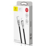 Krovimo laidas Baseus CALXN-01 Lightning Zinc Fabric 2A - Juodas - 1m