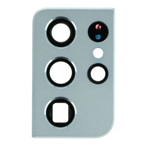 Galinės kameros stikliukas su rėmu skirtas Samsung Galaxy S21 Ultra 5G – Silver - OEM