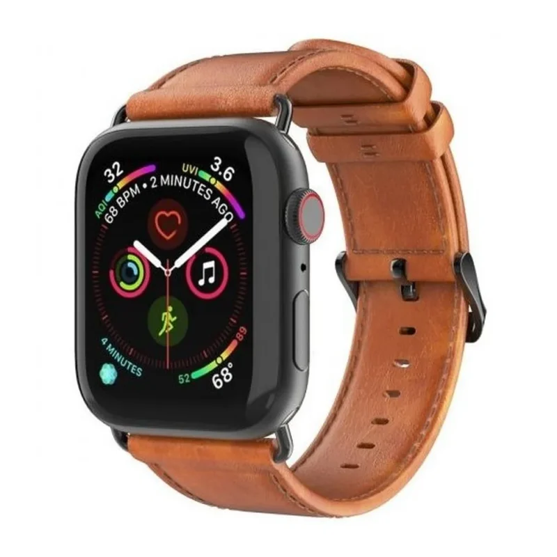Apyrankė DUX DUCIS YA Genuine Leather Strap skirta Apple Watch 384041mm – Brown