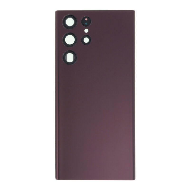 Galinis dangtelis su kameros stikliuku skirtas Samsung Galaxy S22 Ultra 5G – Burgundy - HQ