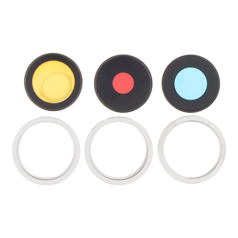 Kameros stikliukas su rėmu skirtas iPhone 14 Pro, 14 Pro Max – White – 3 vnt komplektas