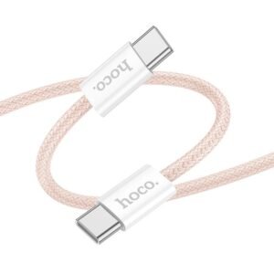USB kabelis HOCO X104 Type C to Type C 3A 60W – Pink – 1M