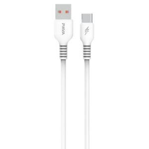 USB kabelis PAVAREAL PA-DC73C USB to Type C 5A – White – 1M