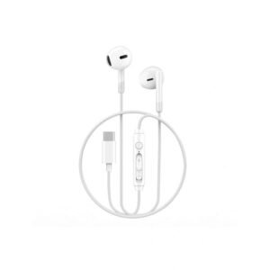 Ausinės WiWU - Wired Stereo Earphones EB314 USB C (DAC) - Baltos