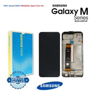 Ekranas skirtas Samsung Galaxy M33M23F23 5G 2022 M336M236E236 - WITH FRAME - Juodas - Service Pack