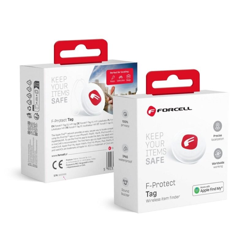 Forcell F-Protect F-Tag F01 lokalizatorius Tag Apple Find My - Baltas