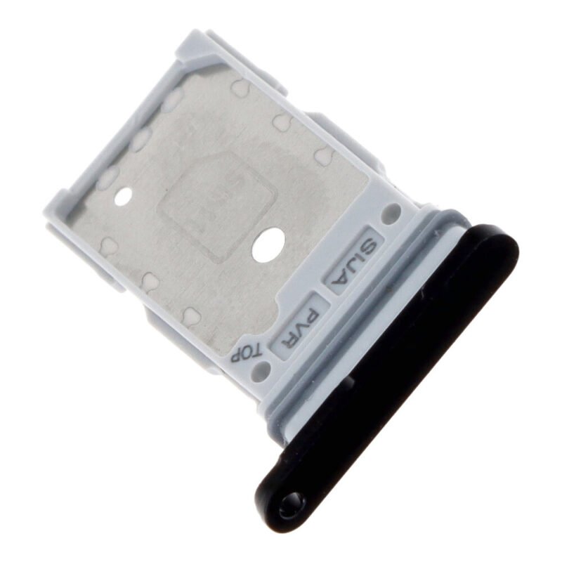 SIM kortelės dėklas, laikiklis skirtas Samsung Galaxy S22 5G, S22 Plus 5G S901/B906 - Dual Card Version - Phantom Black - Service Pack