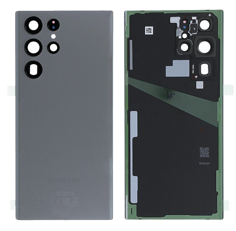 Galinis dangtelis su kameros stikliuku skirtas Samsung Galaxy S22 Ultra 5G - Grey - OEM