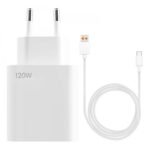 Įkroviklis 120W USB Charger with Type-C Cable skirtas Xiaomi - EU - Baltas