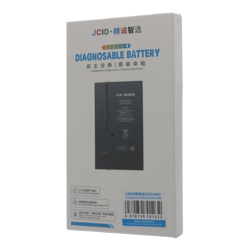 Baterija su lipduku skirta iPhone 13 - JCID Diagnosable Battery Health 100% - 3227mAh - OEM
