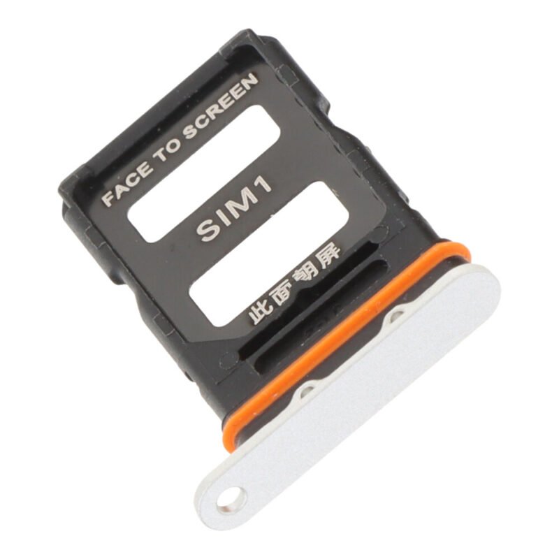 SIM kortelės dėklas/laikiklis skirtas Xiaomi 14 Ultra - Dual Card versija - Baltas - OEM