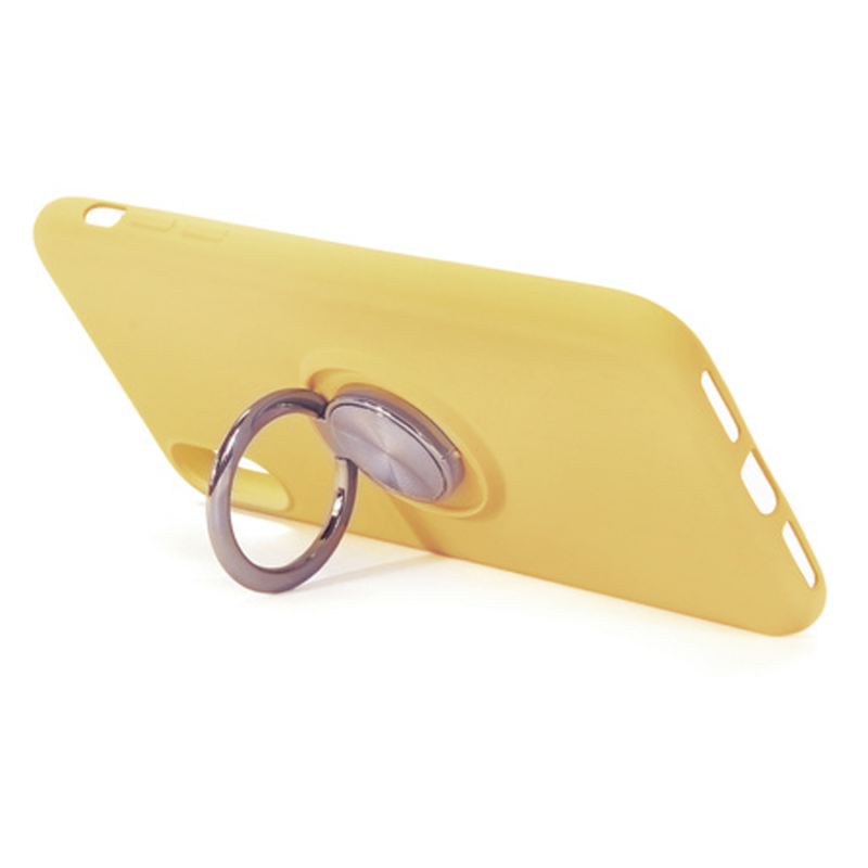 Dėklas Silicone Ring skirtas iPhone 1212 Pro - Geltonas