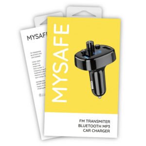 Įkroviklis su FM moduliatorium Mysafe Charger FMCAR – Juodas