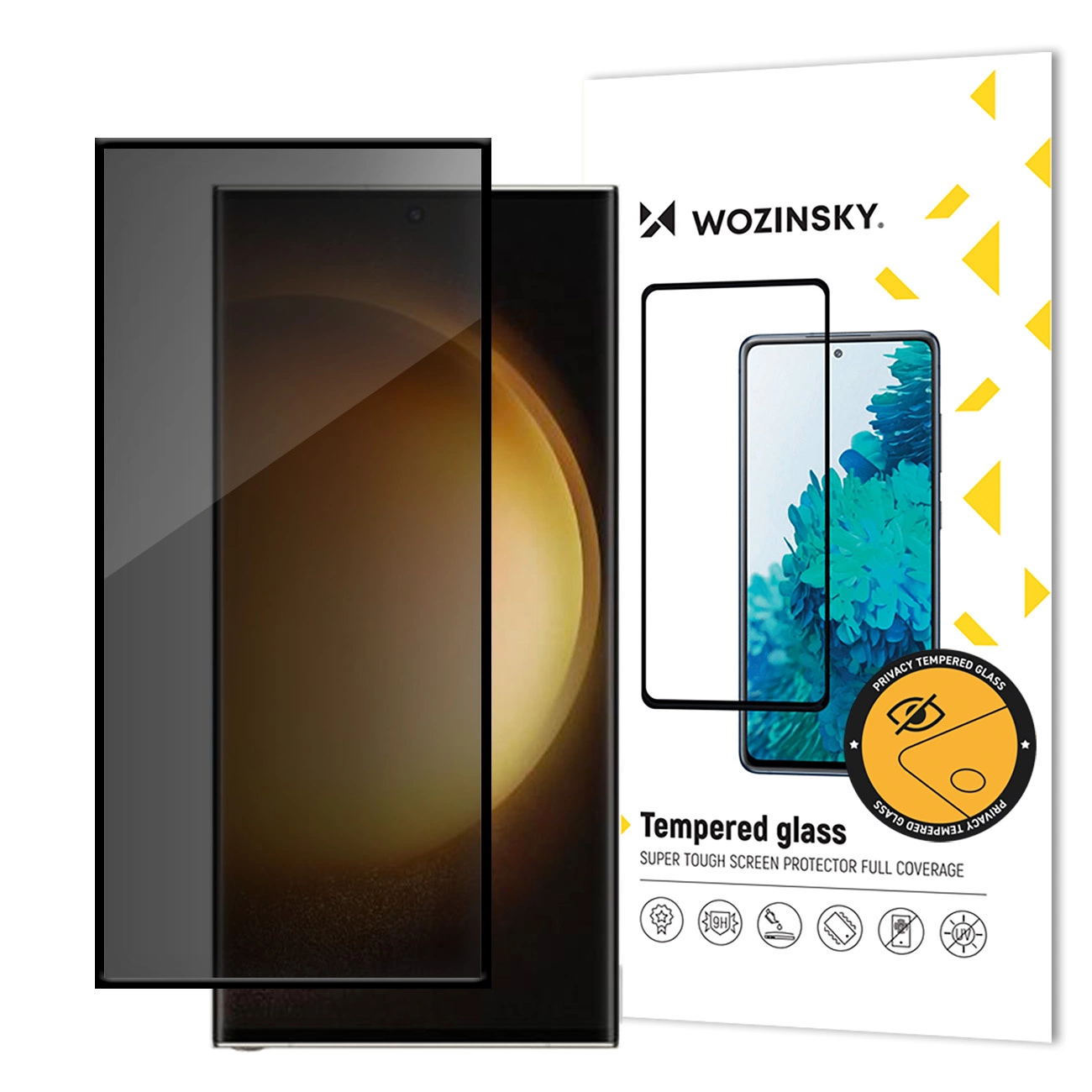 Apsauginis stikliukas privatus Wozinsky Tempered Privacy Glass with Anti-spy Filter skirtas Samsung Galaxy S25 Ultra