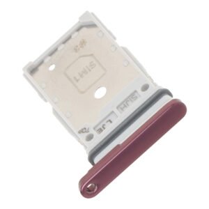 SIM dėklas skirtas Samsung Galaxy S22 Ultra 5G Dual Card versija Burgundy OEM