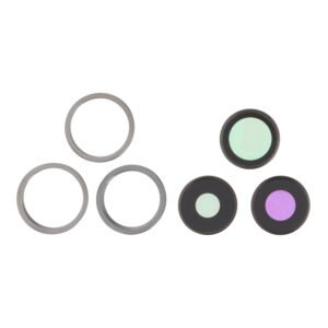 Kameros stikliukas su rėmu skirtas iPhone 13 Pro, 13 Pro Max - 3 vnt - Juodas - OEM