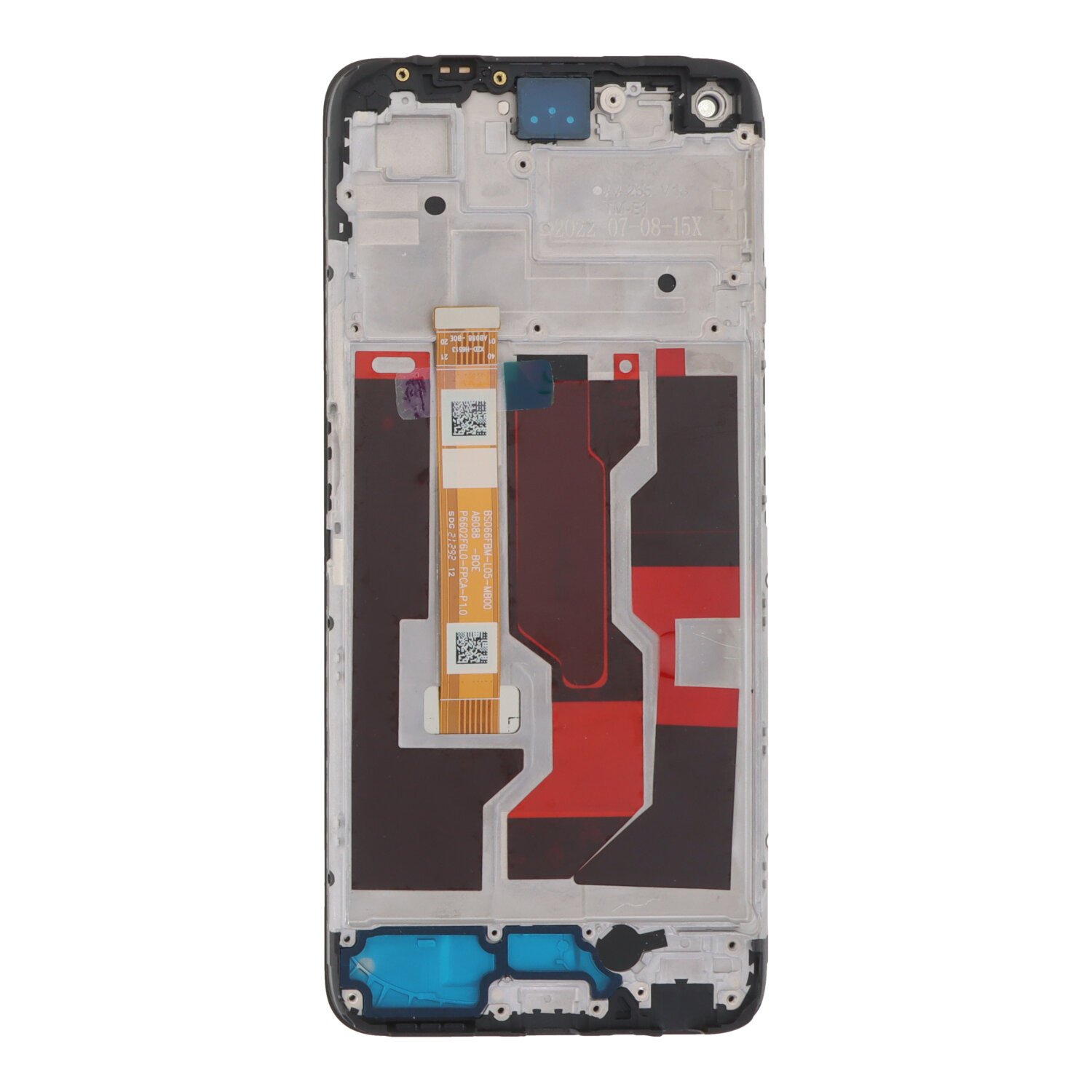 Ekranas su rėmu skirtas Oppo A96 CPH2333 - Juodas - OEM