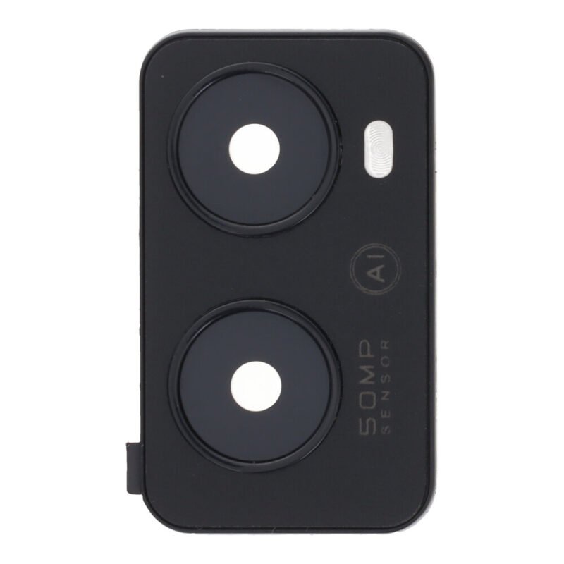 Kameros stikliukas su rėmu skirtas Oppo A96 CPH2333 - Juodas - OEM