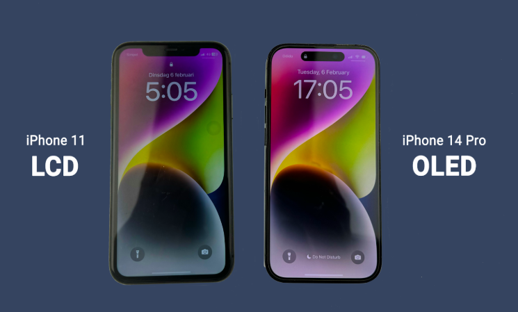 OLED ekranas – ryškios spalvos ir gili juoda