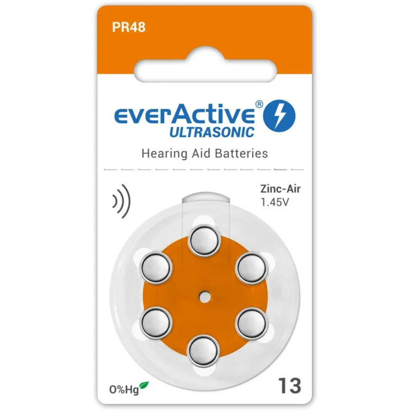 Baterija everActive ULTRASONIC 13 klausos aparatui x 6 vnt