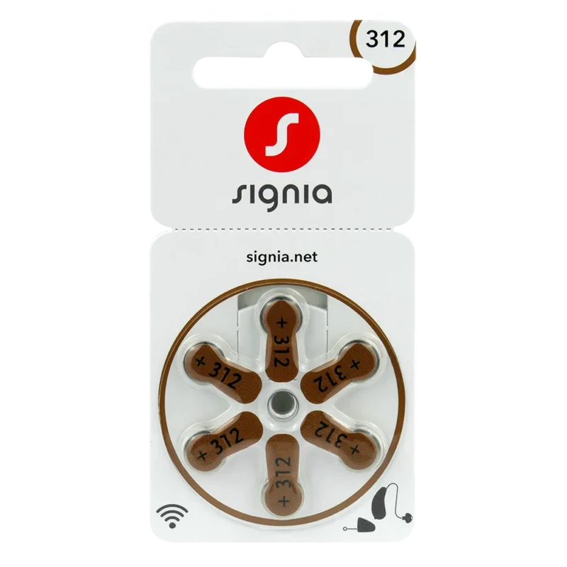 Baterija skirta Signia 312 MF klausos aparatui x 6 vnt.