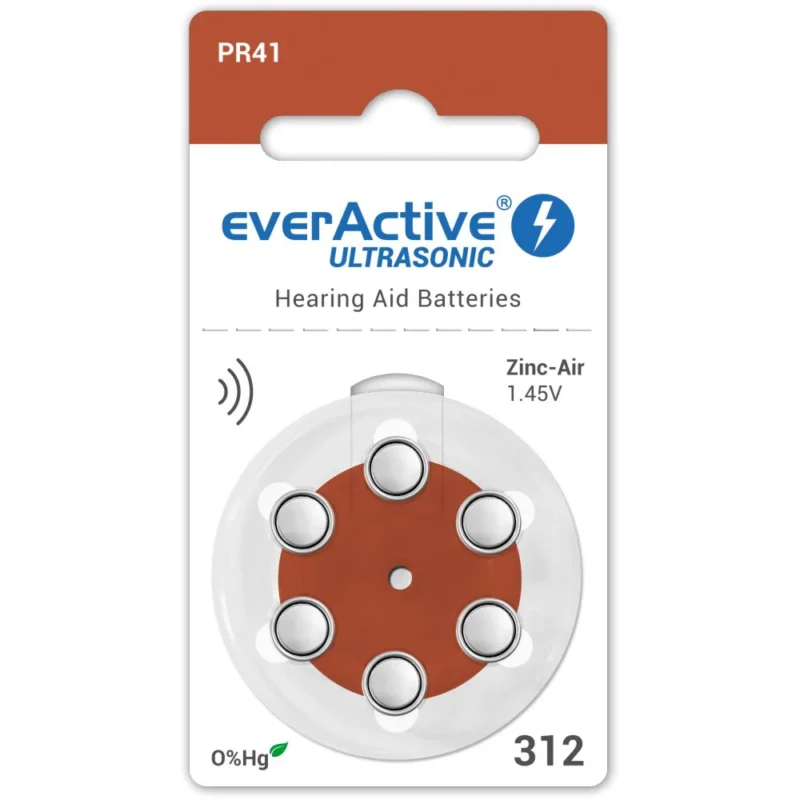 everActive ULTRASONIC 312 klausos aparato baterijos x 6 vnt