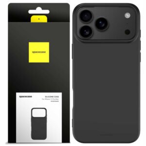 Dėklas Spacecase Etui Silicone Case 3.0 skirtas iPhone 17 Pro - Juodas